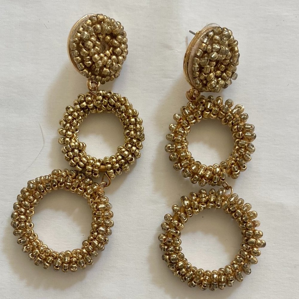 Baublebar Gold / Bronze Beaded Statement Earrings